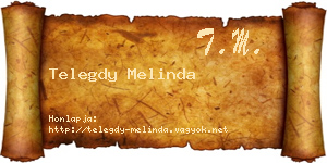 Telegdy Melinda névjegykártya