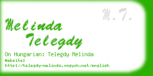 melinda telegdy business card